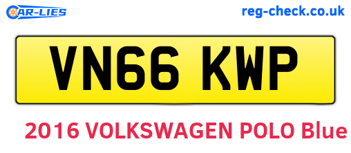 VN66KWP are the vehicle registration plates.