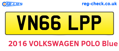 VN66LPP are the vehicle registration plates.