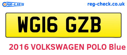 WG16GZB are the vehicle registration plates.