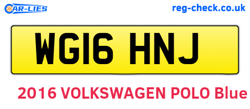 WG16HNJ are the vehicle registration plates.