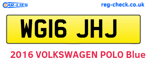 WG16JHJ are the vehicle registration plates.