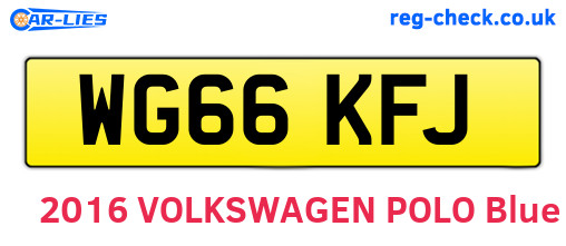 WG66KFJ are the vehicle registration plates.