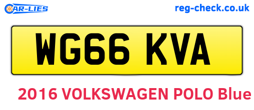 WG66KVA are the vehicle registration plates.