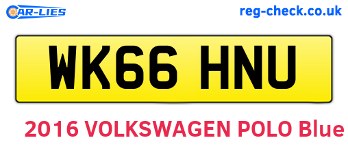 WK66HNU are the vehicle registration plates.