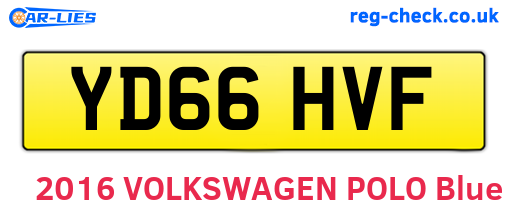 YD66HVF are the vehicle registration plates.