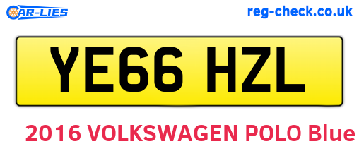 YE66HZL are the vehicle registration plates.