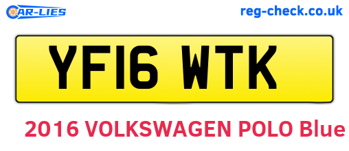 YF16WTK are the vehicle registration plates.