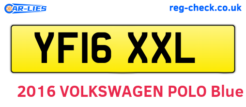 YF16XXL are the vehicle registration plates.