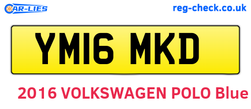 YM16MKD are the vehicle registration plates.