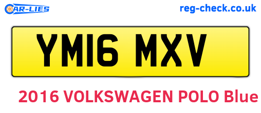 YM16MXV are the vehicle registration plates.