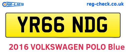YR66NDG are the vehicle registration plates.