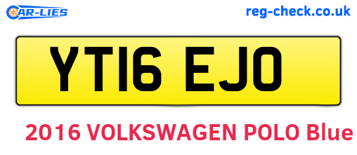 YT16EJO are the vehicle registration plates.