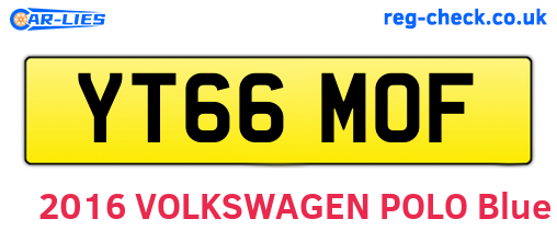 YT66MOF are the vehicle registration plates.
