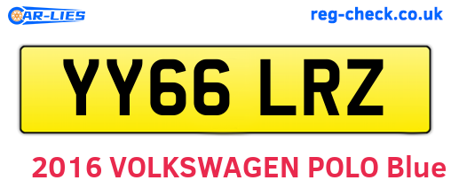 YY66LRZ are the vehicle registration plates.