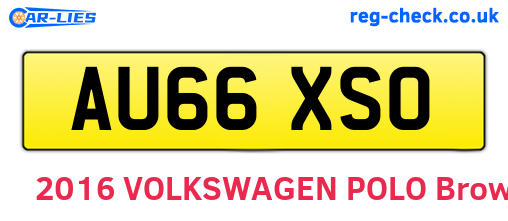 AU66XSO are the vehicle registration plates.