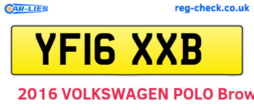 YF16XXB are the vehicle registration plates.