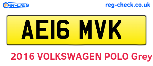 AE16MVK are the vehicle registration plates.