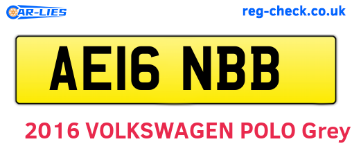 AE16NBB are the vehicle registration plates.