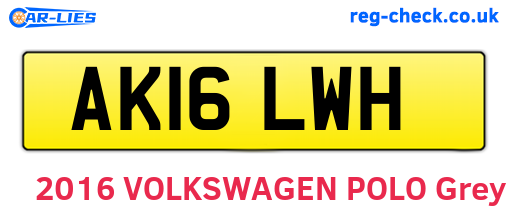 AK16LWH are the vehicle registration plates.