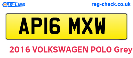 AP16MXW are the vehicle registration plates.