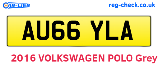 AU66YLA are the vehicle registration plates.