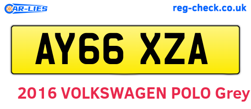 AY66XZA are the vehicle registration plates.