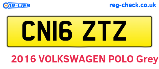 CN16ZTZ are the vehicle registration plates.