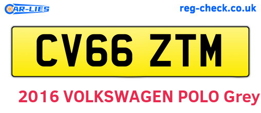 CV66ZTM are the vehicle registration plates.