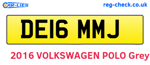 DE16MMJ are the vehicle registration plates.