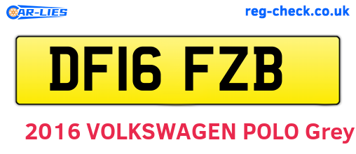 DF16FZB are the vehicle registration plates.