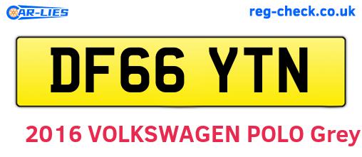 DF66YTN are the vehicle registration plates.