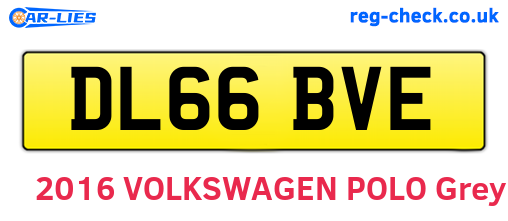 DL66BVE are the vehicle registration plates.