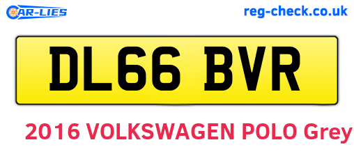 DL66BVR are the vehicle registration plates.