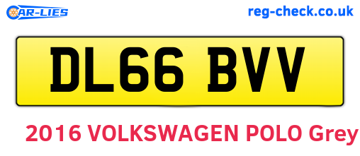 DL66BVV are the vehicle registration plates.