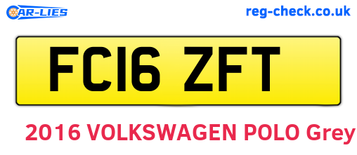 FC16ZFT are the vehicle registration plates.