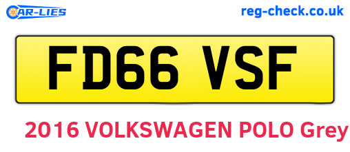 FD66VSF are the vehicle registration plates.