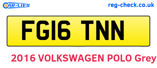 FG16TNN are the vehicle registration plates.
