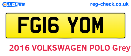 FG16YOM are the vehicle registration plates.