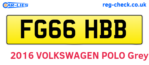 FG66HBB are the vehicle registration plates.