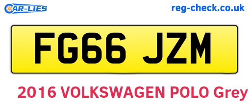 FG66JZM are the vehicle registration plates.