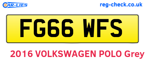 FG66WFS are the vehicle registration plates.
