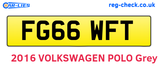 FG66WFT are the vehicle registration plates.