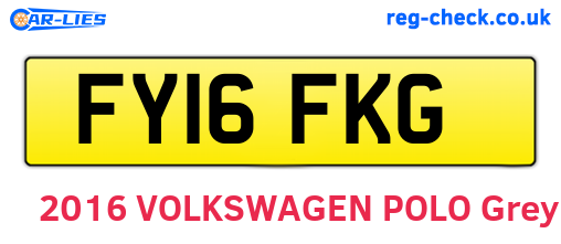 FY16FKG are the vehicle registration plates.