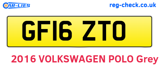GF16ZTO are the vehicle registration plates.