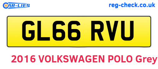 GL66RVU are the vehicle registration plates.