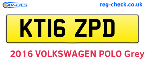 KT16ZPD are the vehicle registration plates.