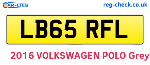LB65RFL are the vehicle registration plates.
