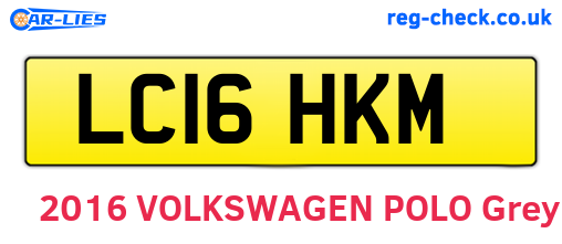 LC16HKM are the vehicle registration plates.