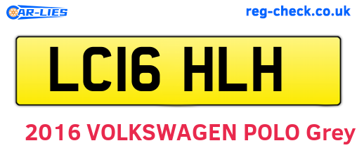 LC16HLH are the vehicle registration plates.