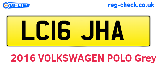 LC16JHA are the vehicle registration plates.